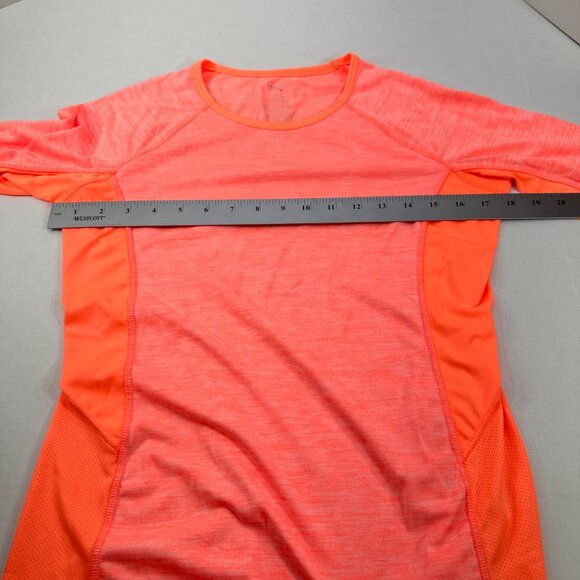 Danskin Now Women's Size Medium Top Athletic Long Sleeve Fitted Orange Preowned - Picture 8 of 13